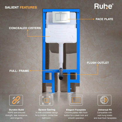 Mechanical Concealed Cistern for Western Commode with Full Frame