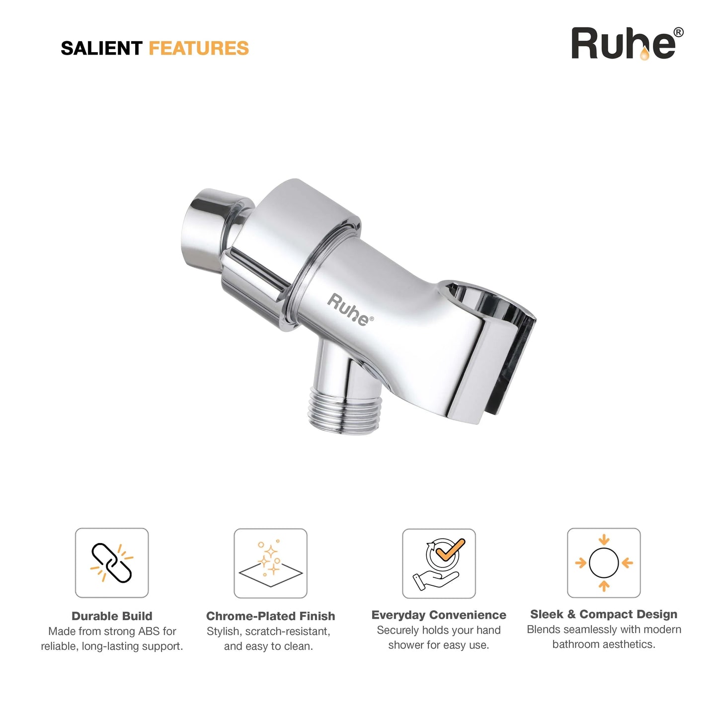 Duplex Hand Shower Holder with Adjustable Connector