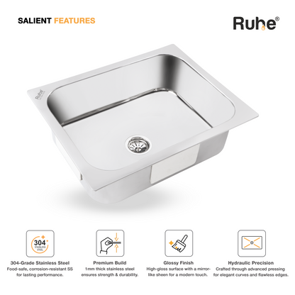 Single Bowl Kitchen Sink (27 x 21 x 9 Inches)(Salient Features)