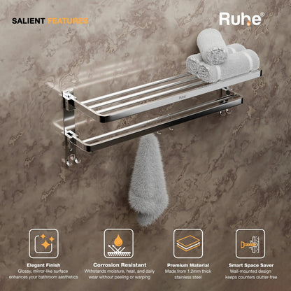 Dual Foldable Towel Rack (24 Inches)