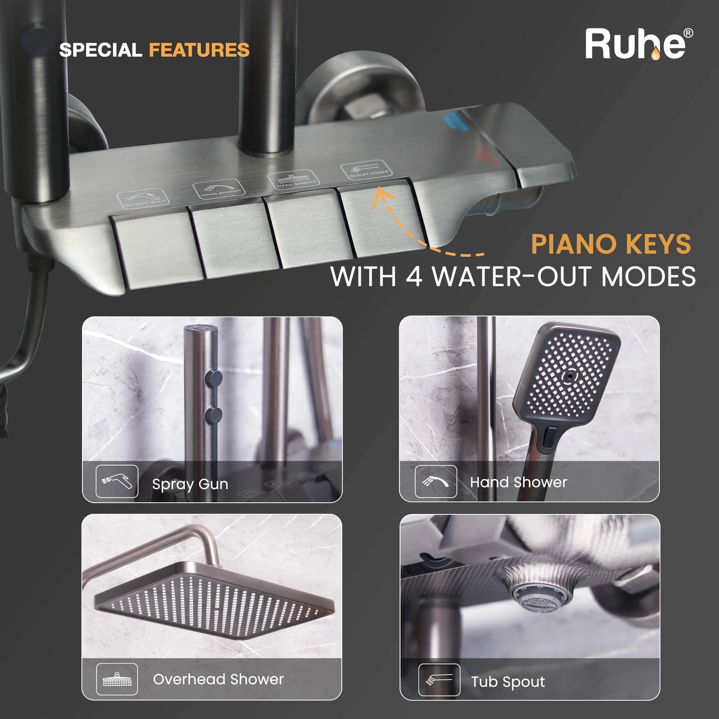 Drizzle Smart Shower Panel Set