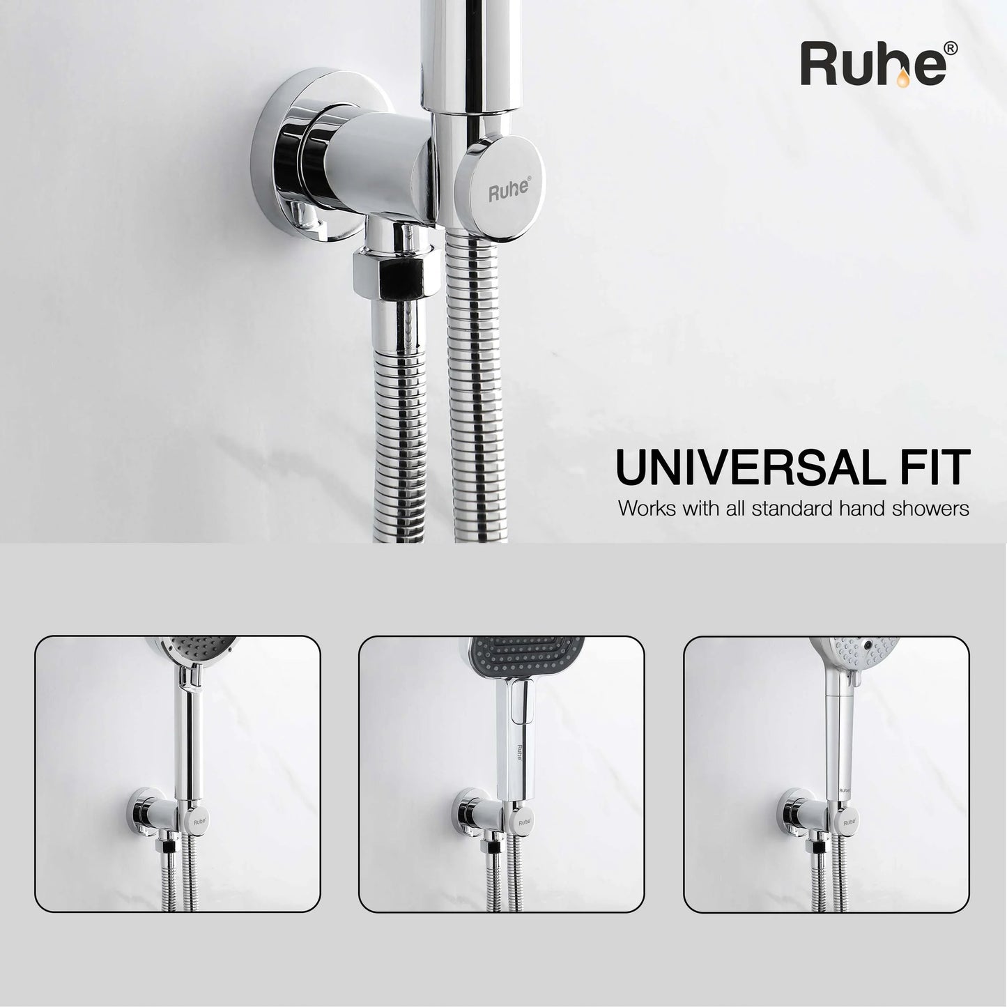 Round Hand Shower Holder with Connector