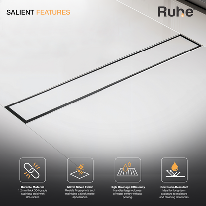 Tile-Insert Shower Drain Channel Coloured (3 Inches)