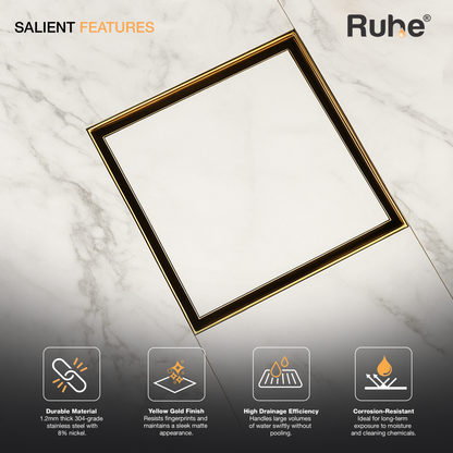 Tile-Insert Shower Drain Channel (6 x 6 Inches)