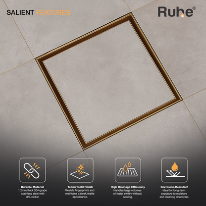 Tile-Insert Shower Drain Channel (5 x 5 Inches)