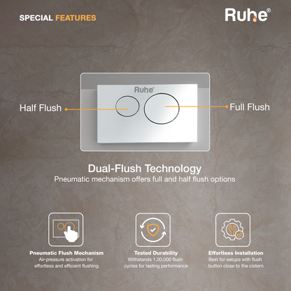 Pneumatic Concealed Cistern for Western Commode with Full Frame