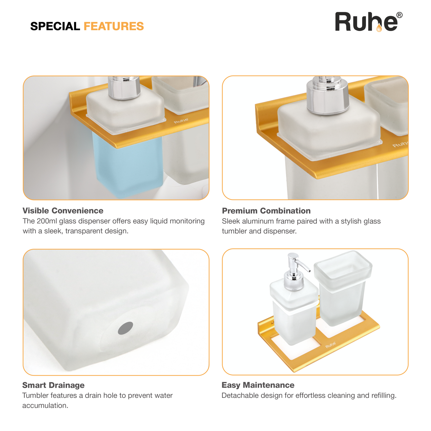 Ember Soap Dispenser With Tumbler Holder