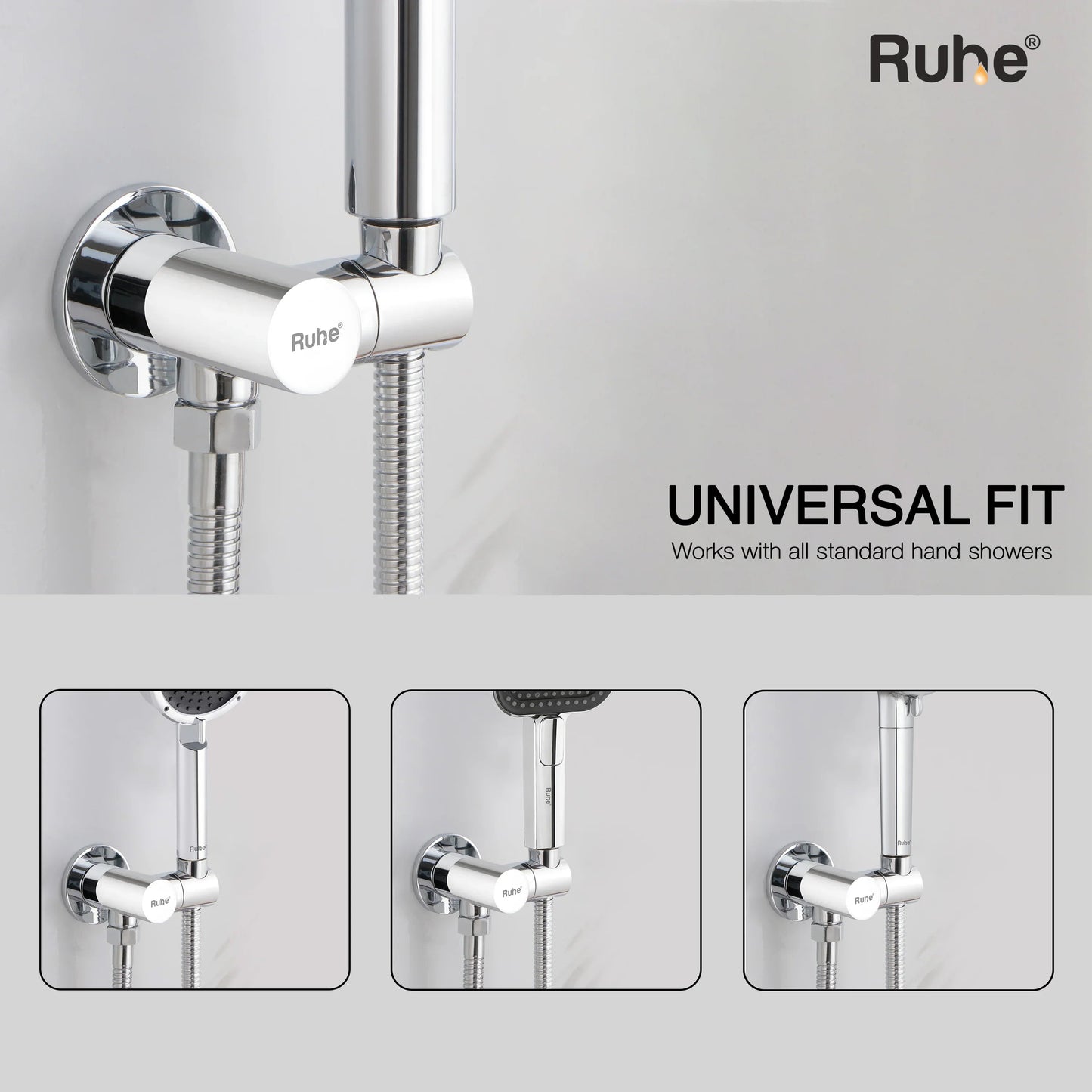 Turn Adjustable Hand Shower Holder with Connector