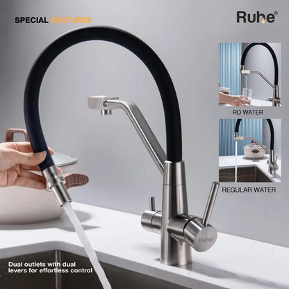 Wind Table Mount Sink Mixer Faucet with RO Water Supply