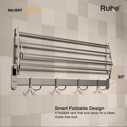 Round Foldable Towel Rack (24 Inches)