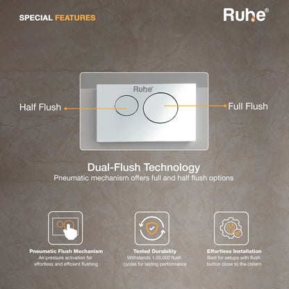 Pneumatic Concealed Cistern for Western Commode with Half Frame