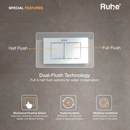 Mechanical Concealed Cistern for Western Commode with Half Frame