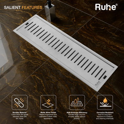 Vertical Shower Drain Channel (5 Inches)