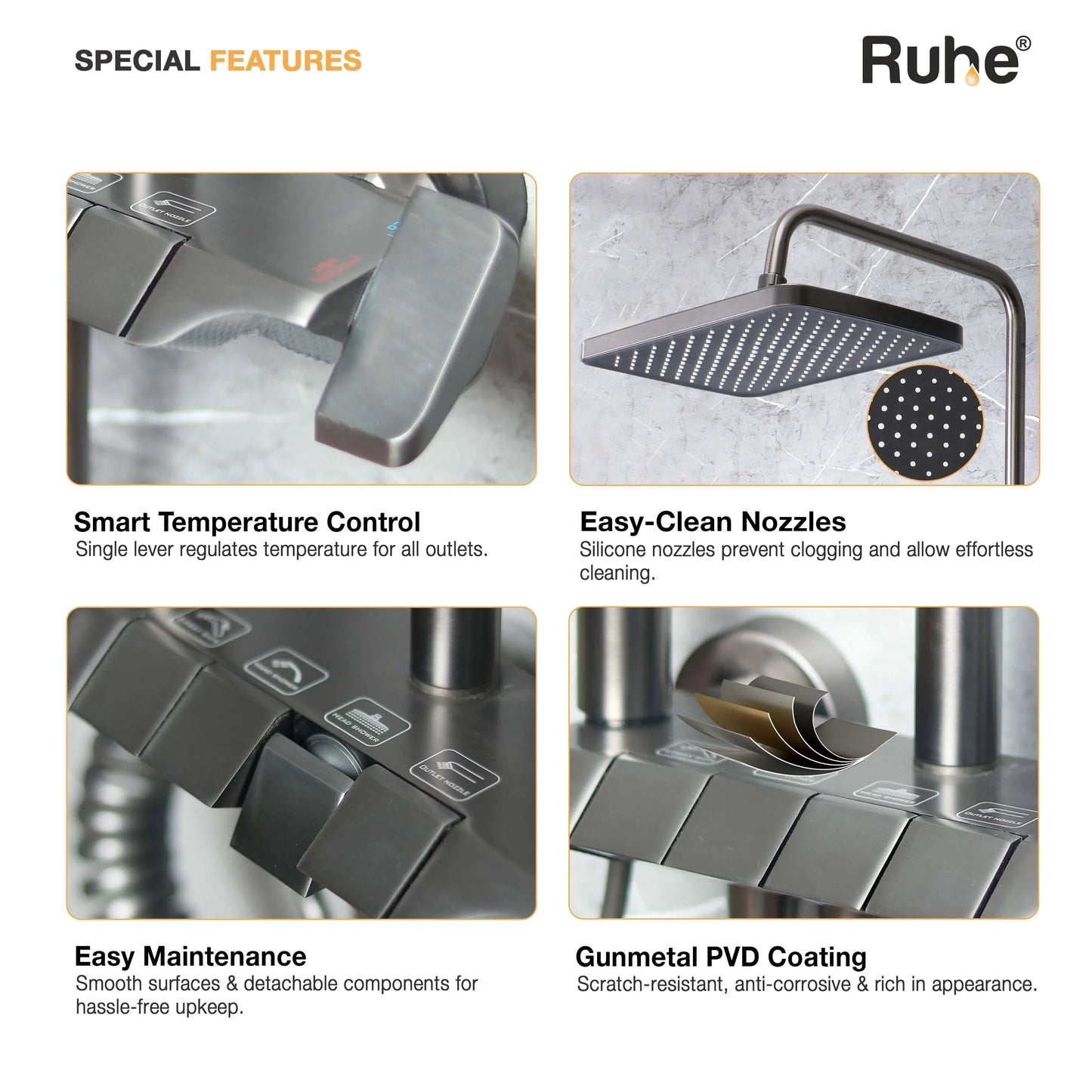 Drizzle Smart Shower Panel Set