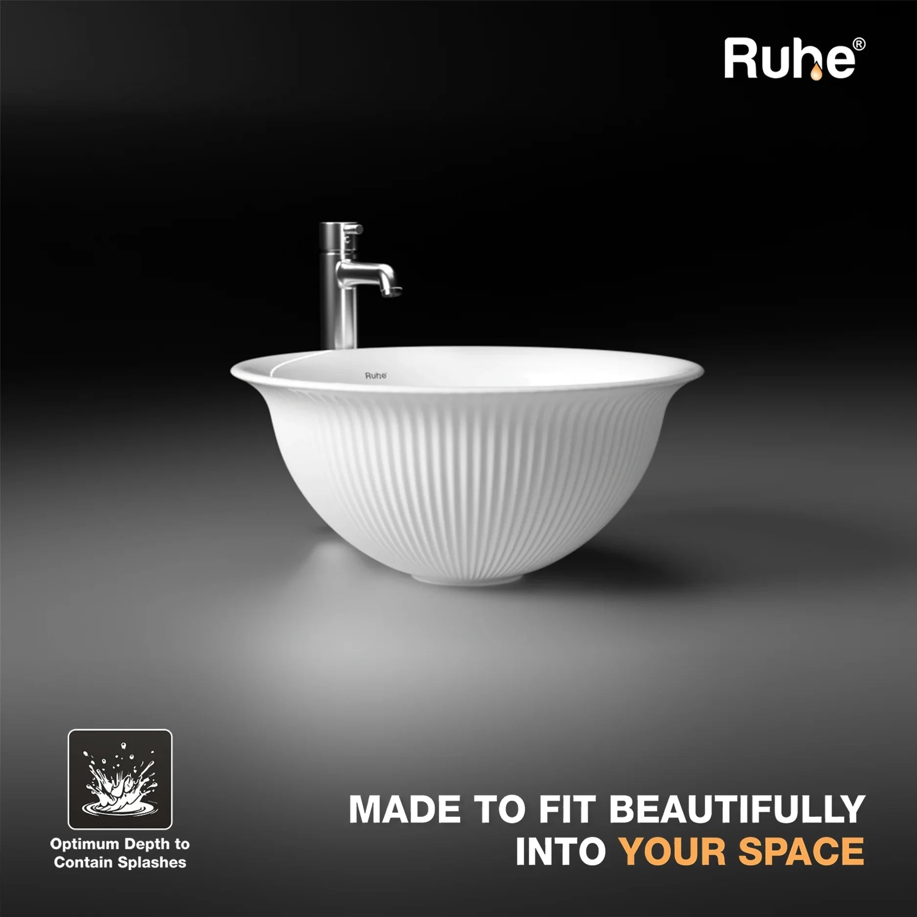 Glacia Table Top Wash Basin (Depth)