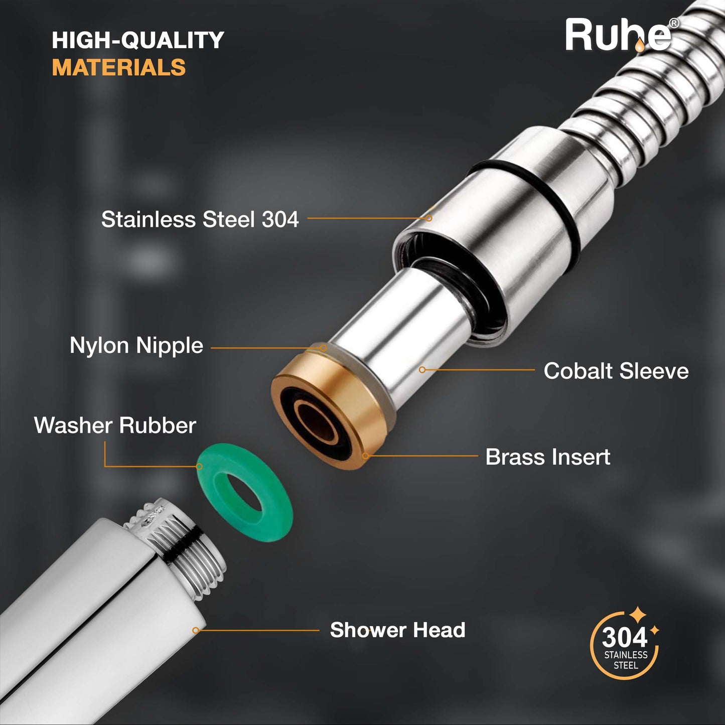 Target Health Faucet with Dual Flow and 1 Meter 304-Grade SS Hose & Hook