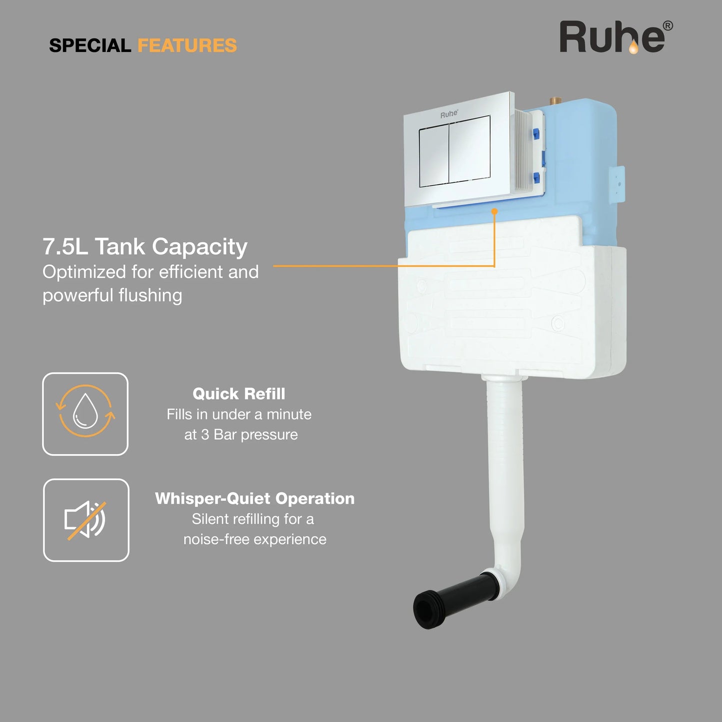 Mechanical Concealed Cistern for Western Commode