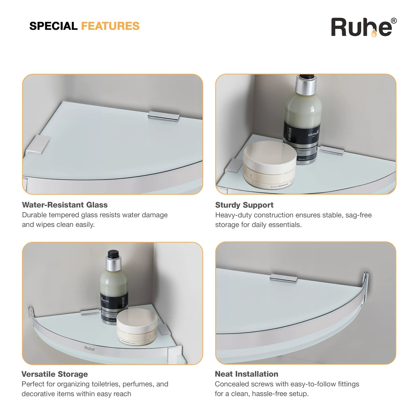 Vetra Glass Shelf Corner