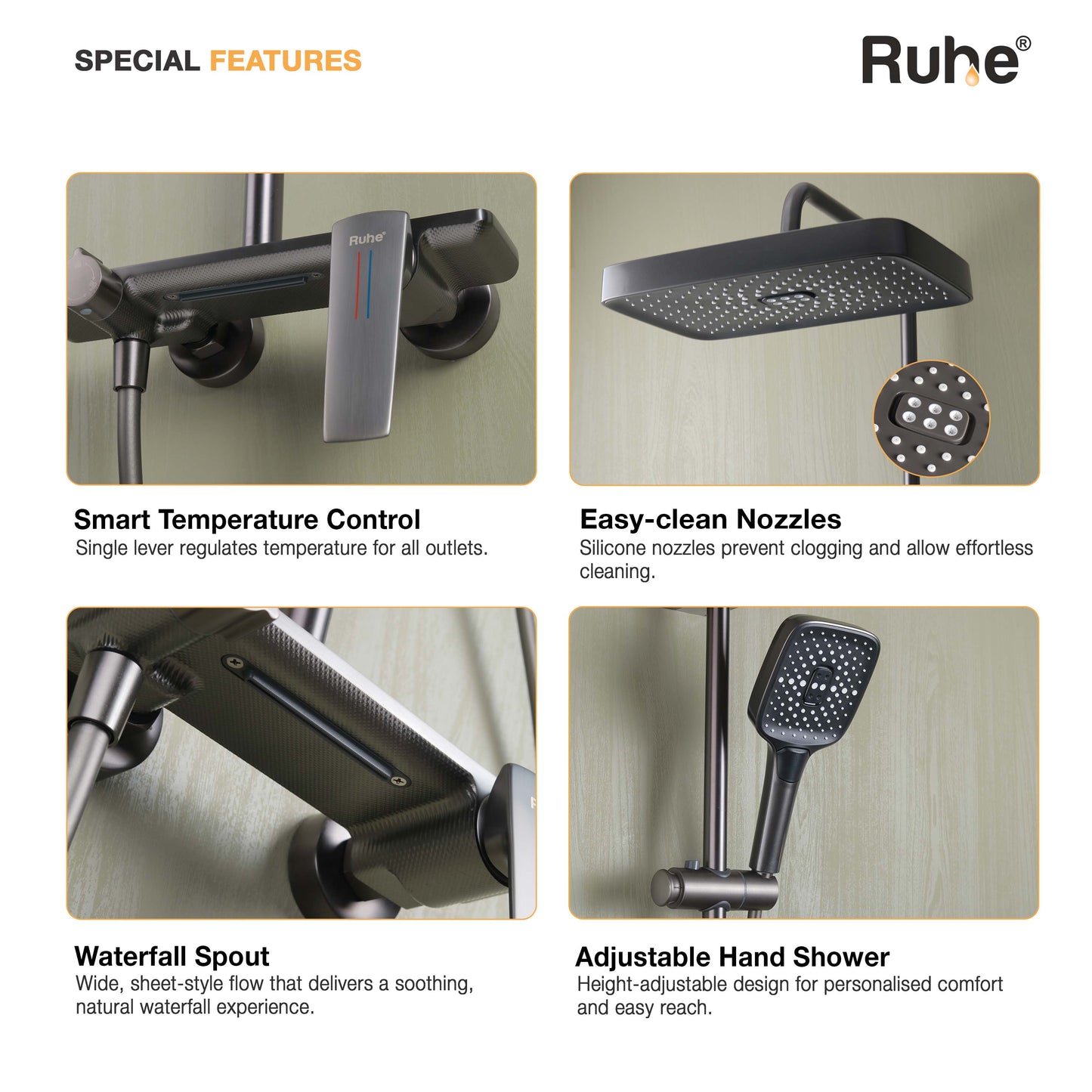 Rain Smart Shower Panel Set