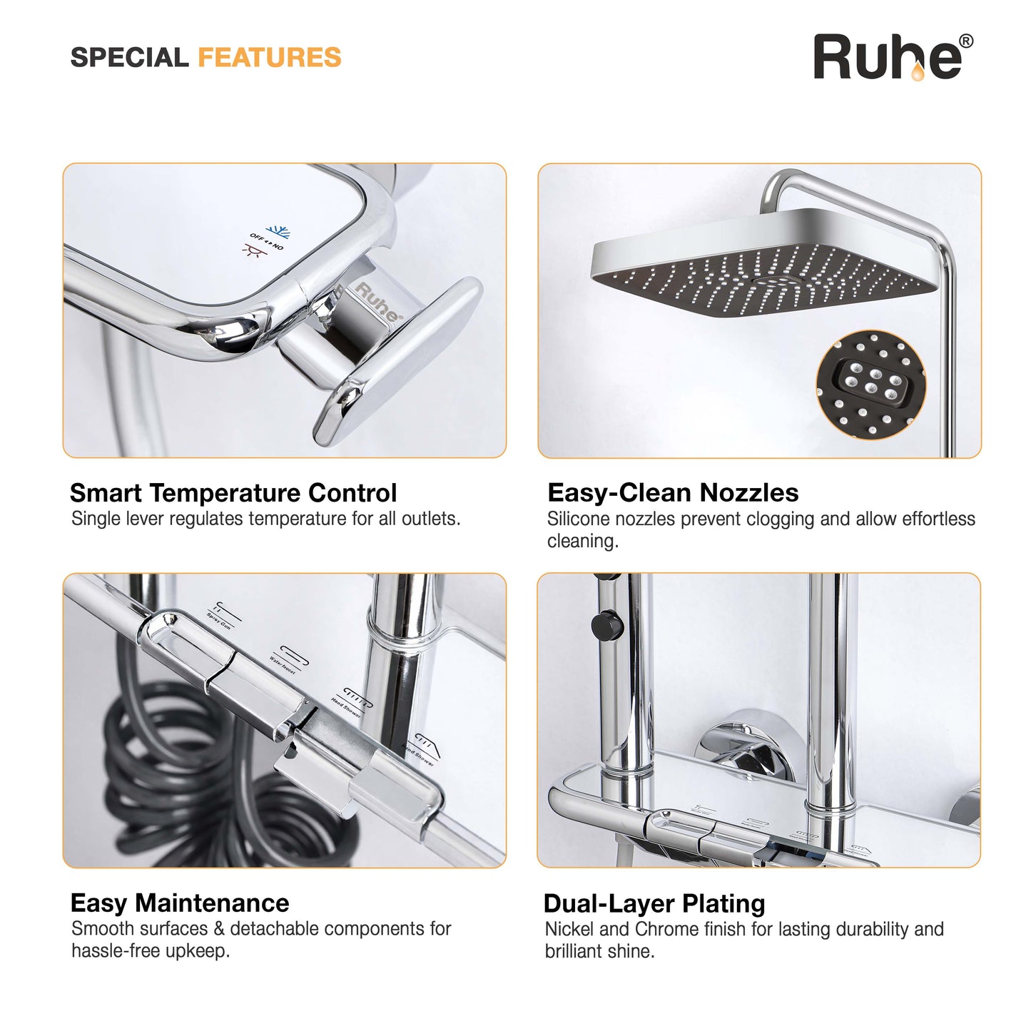 Ripple Smart Shower Panel Set