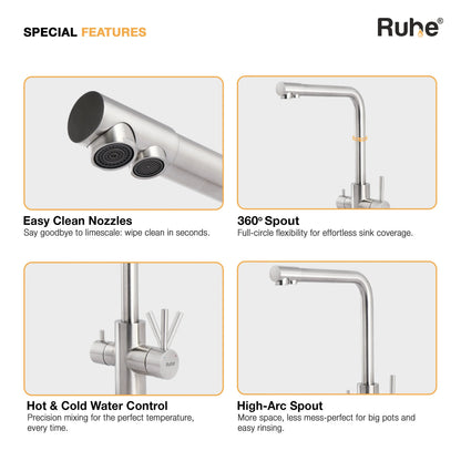 Trim Kitchen Mixer Faucet with RO Water Tap