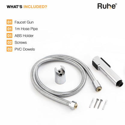 Target Health Faucet with Dual Flow and 1 Meter 304-Grade SS Hose & Hook