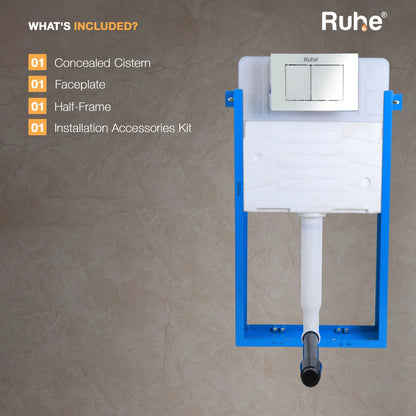 Mechanical Concealed Cistern for Western Commode with Half Frame