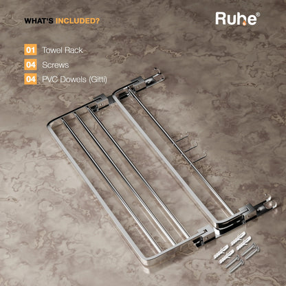 Dual Foldable Towel Rack (24 Inches)