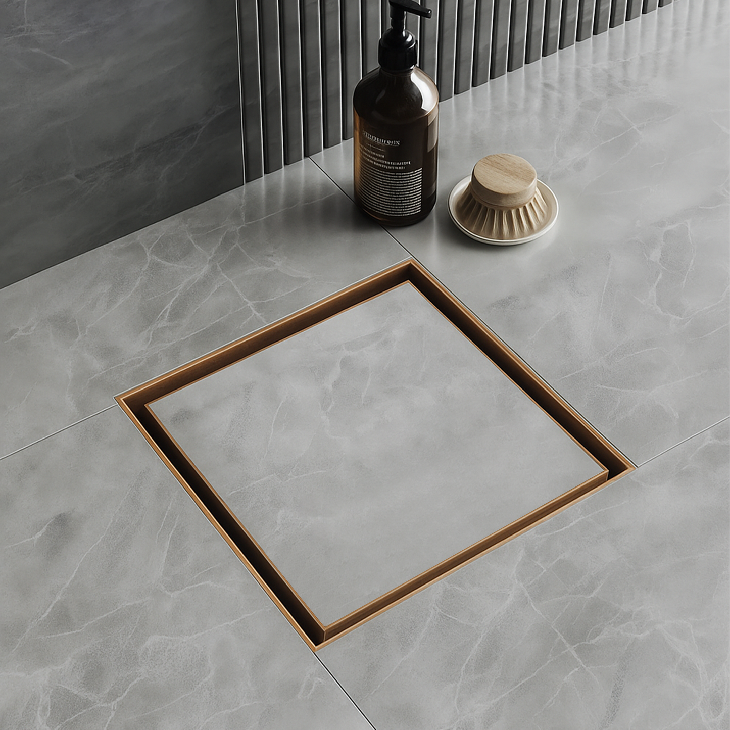 Tile-Insert Shower Drain Channel (5 x 5 Inches)