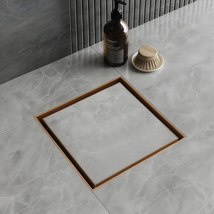 Tile-Insert Shower Drain Channel (5 x 5 Inches)