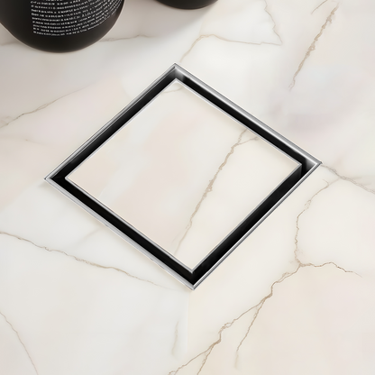 Tile-Insert Shower Drain Channel (4 x 4 Inches)