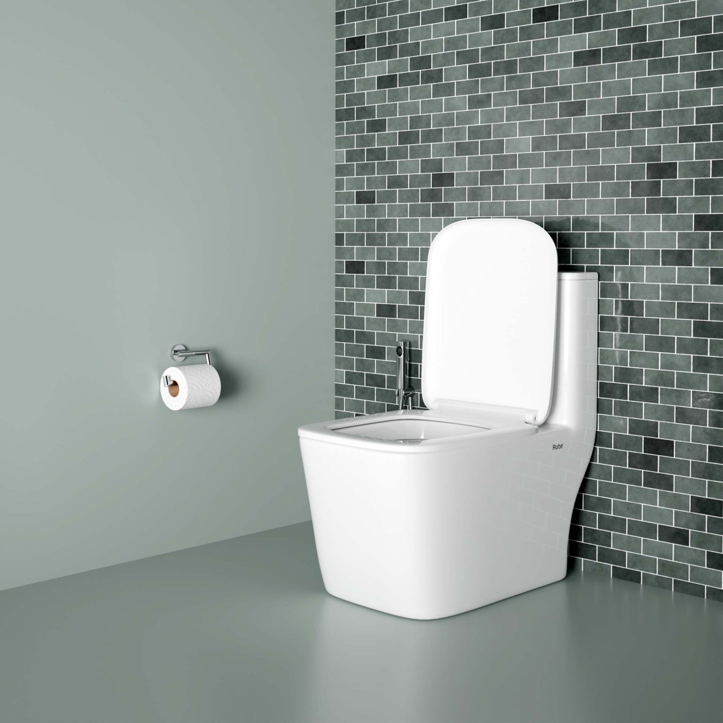 Athos One Piece Western Commode with Built-In Jet