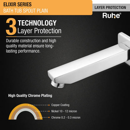 Elixir BathTub Plain Spout Brass Faucet 3 layer protection