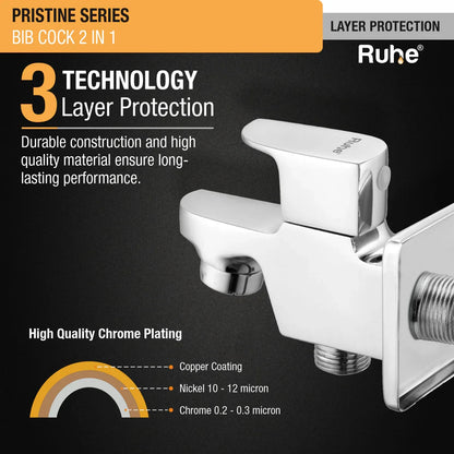 Pristine Two Way Bib Tap Faucet 3 layer protection