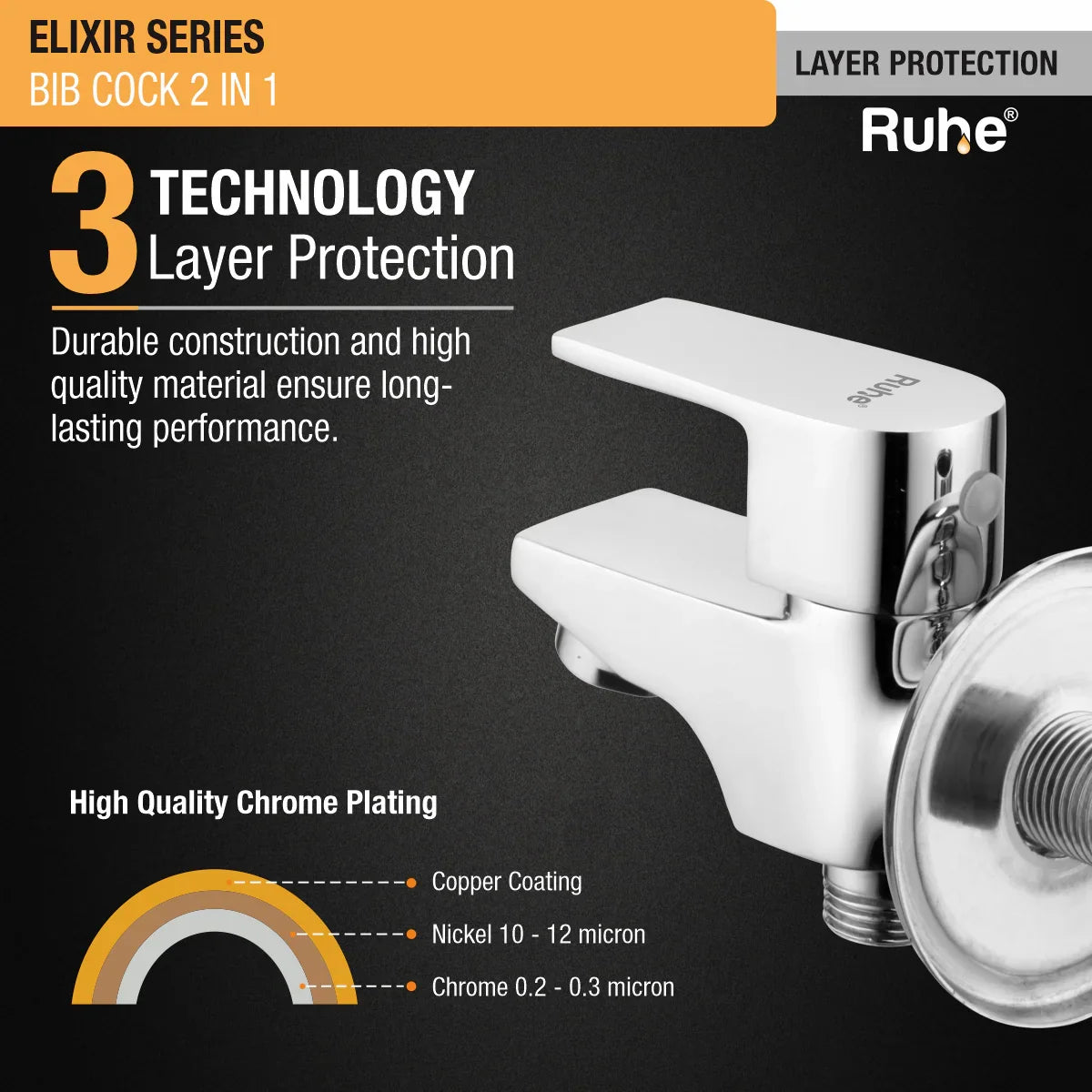 Elixir Two Way Bib Tap Faucet 3 layer protection