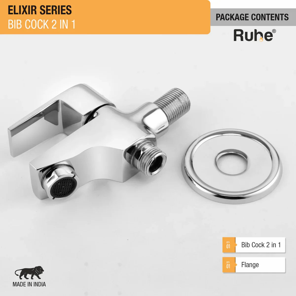 Elixir Two Way Bib Tap Faucet package content