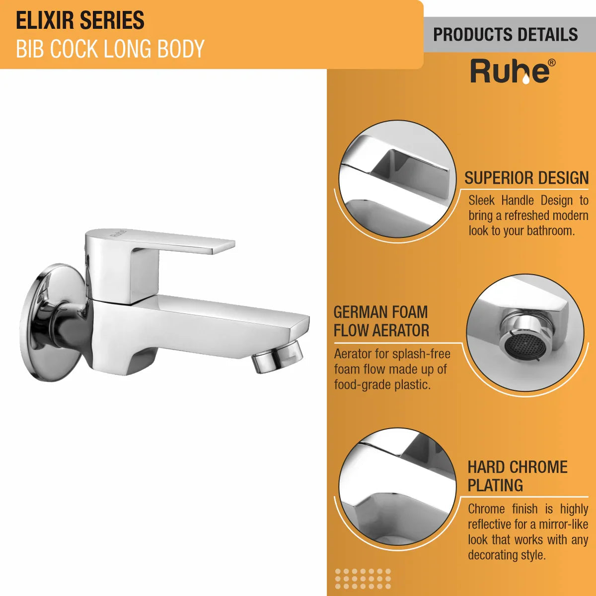 Elixir Bib Tap Long Body Brass Faucet product details