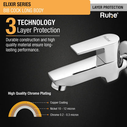 Elixir Bib Tap Long Body Brass Faucet 3 layer protection
