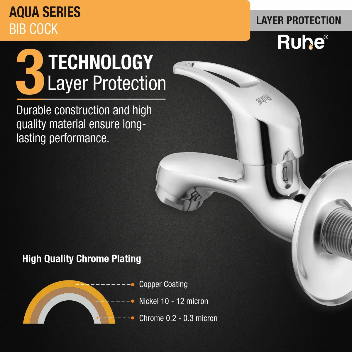 Aqua Bib Tap Brass Faucet 3 layer protection