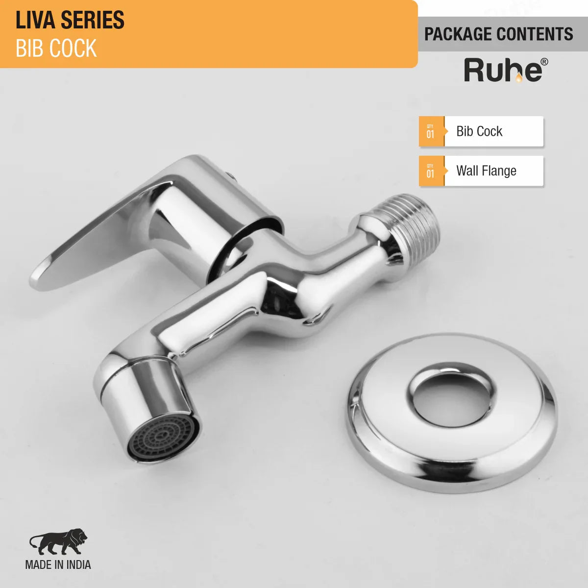 Liva Bib Tap Brass Faucet package content