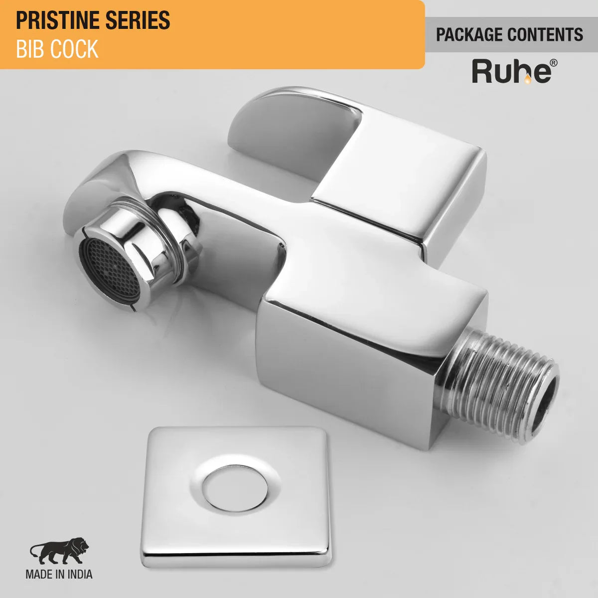 Pristine Bib Tap Brass Faucet package content