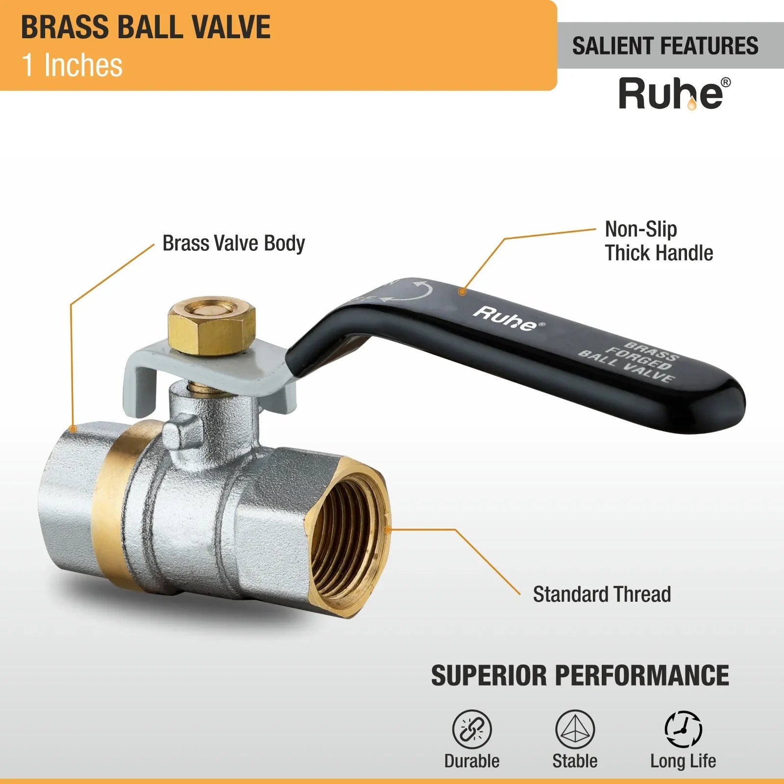 Brass Ball Valve (1 Inch) features