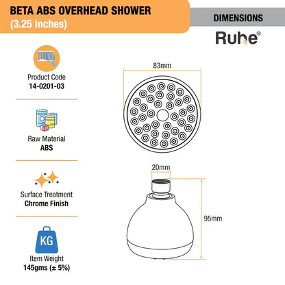Beta ABS Overhead Shower (3.25 Inches)