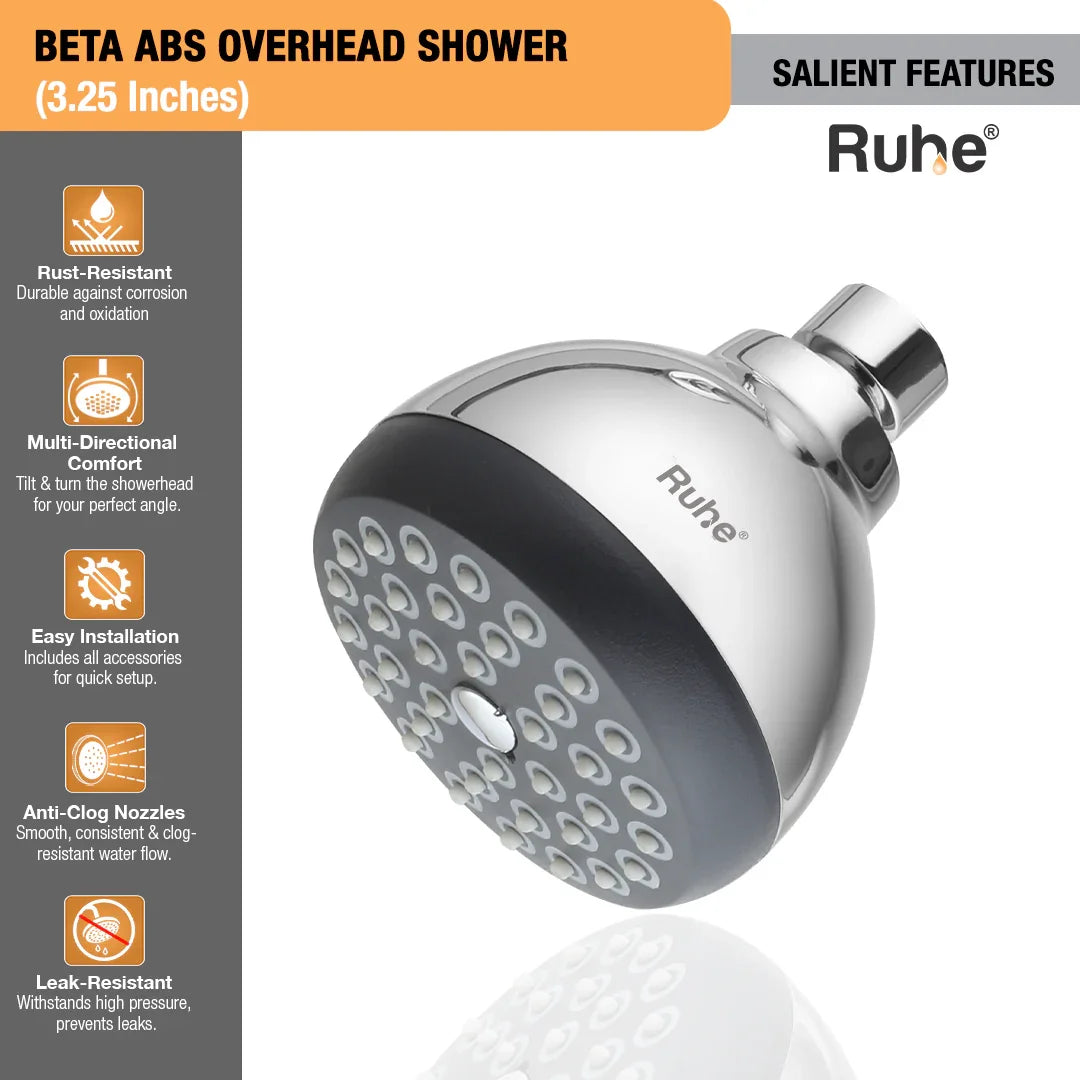 Beta ABS Overhead Shower (3.25 Inches)