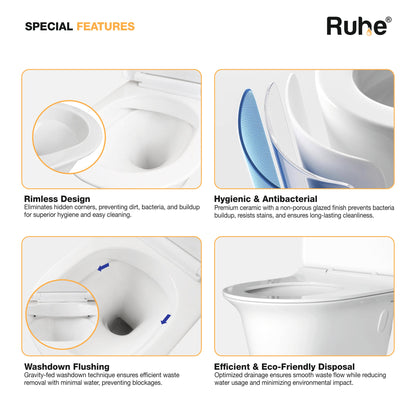 Blanco Wall-Hung Western Commode