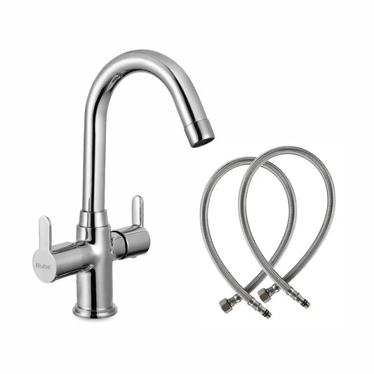 Pavo Centre Hole Basin Mixer with Small (12 inches) Round Swivel Spout Faucet