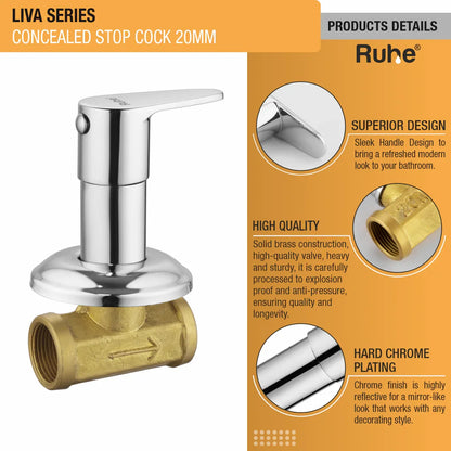 Liva Concealed Stop Valve