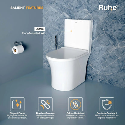 Dune One-Piece Western Commode P Trap, Salient Features