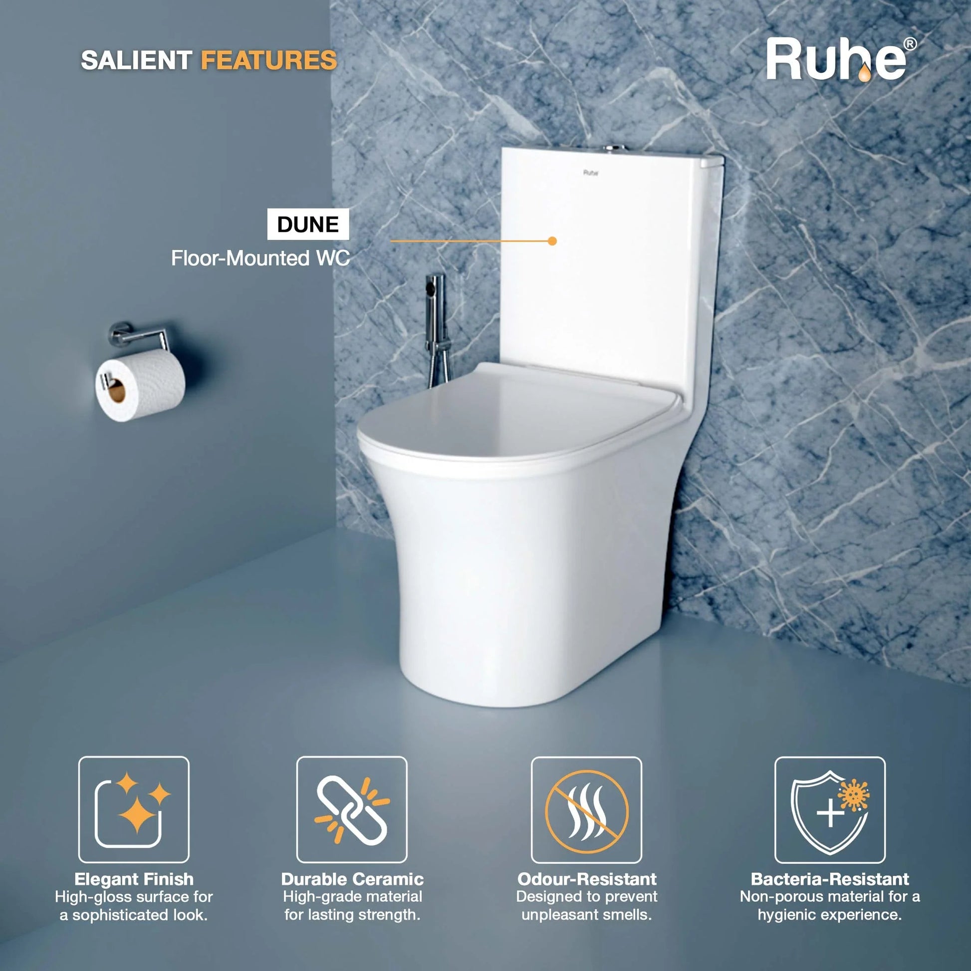 Dune One-Piece Western Commode, Salient Features