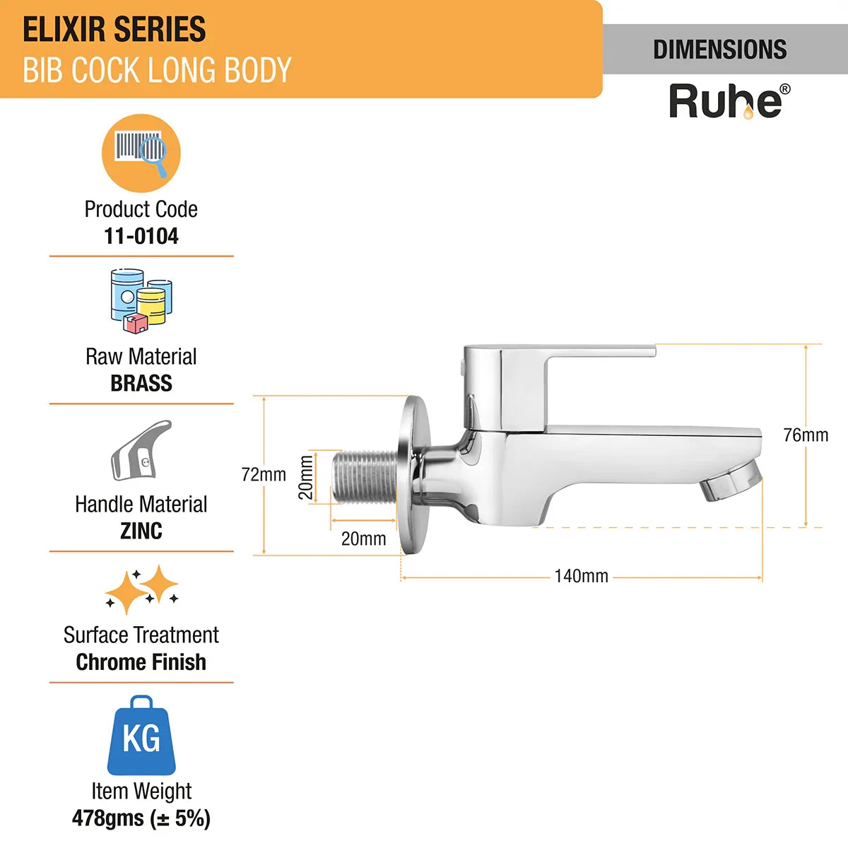 Elixir Long Body Bib Tap - by Ruhe